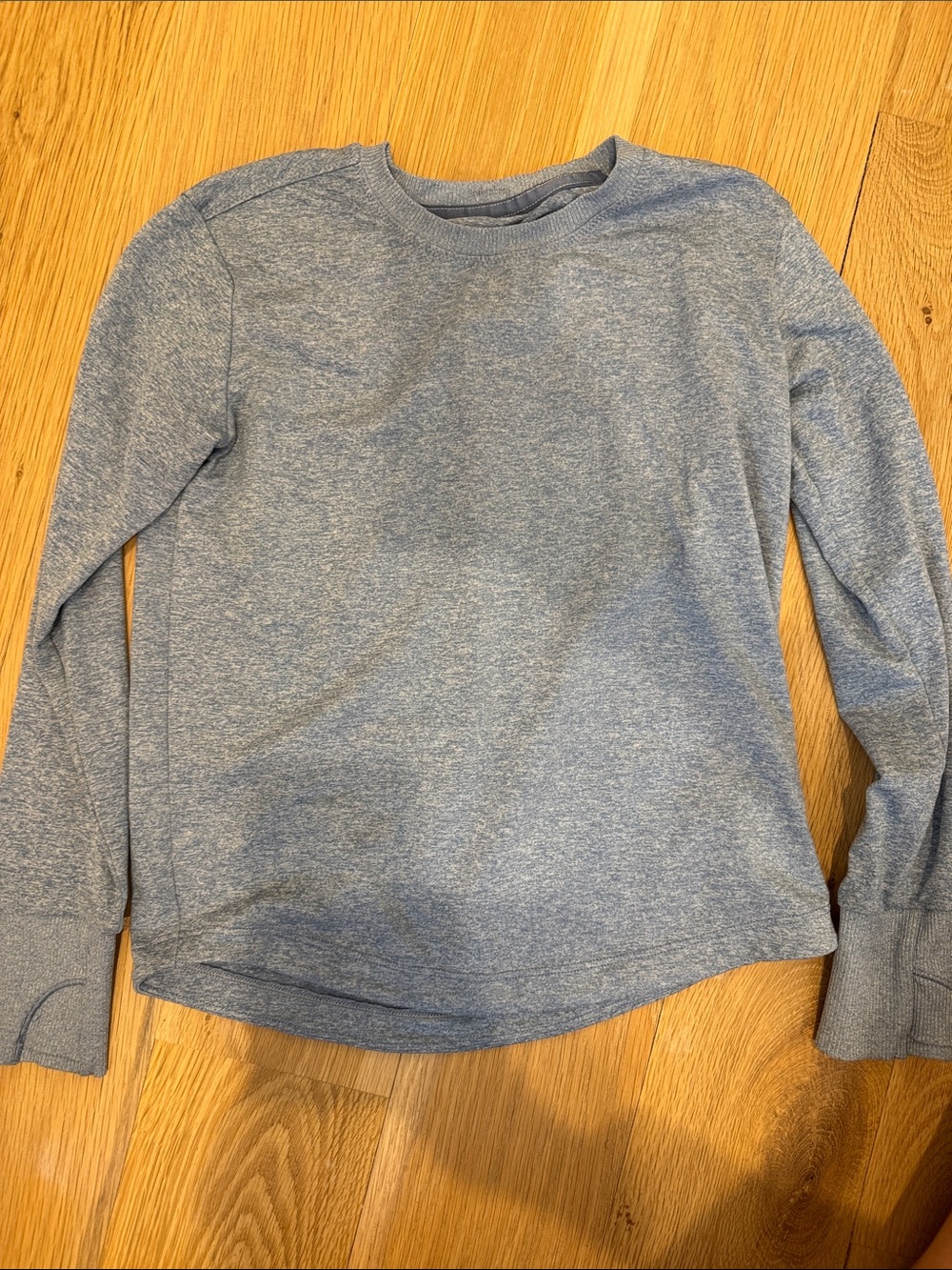 Athleta Girl Heathered Blue Crewneck Top